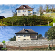 Mur anti-bruit en blocs béton empilables - finition lisse ou aspect pierre - pare-feu et pare-vent_2