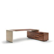 Crossing - Bureau de direction en cuir et bois - i 4 Mariani_2