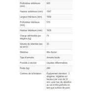 218346W - Armoire de sécurité coupe-feu Basis-Line 30-123, 3 étagères, résistance 30 minutes EN 14770-1_2