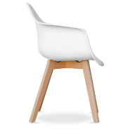 Lot 4 fauteuils Suite pieds bois blanc_2