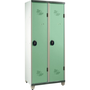 Vestiaire professionnel avec 2 armoires à cloison centrale - Idéal pour cuisine et restaurant - Fabrication française - ra3vosb2_2