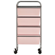 Vidaxl chariot de rangement mobile à 4 tiroirs rose plastique 320400_2