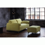 Canapé convertible EPSILON 140x195 cm - Tissu Maracaïbo vert anis - Assise piquée - Fabrication italienne_2