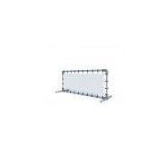 Structure de stand d'exposition - Borney - barrière publicitaire avec pied fixe_2