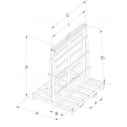 Chevalets de manutention - Goubard SARL - admissible 800 kg - Réf. CHP08000_2