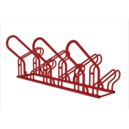 Support vélos 6 places - OPTIMUM - Hauteur 527 mm - Largeur 572 mm - Acier - Emplacements décalés_2