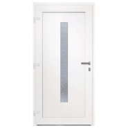 Vidaxl porte d'entrée anthracite 108x200 cm pvc 3157087_2