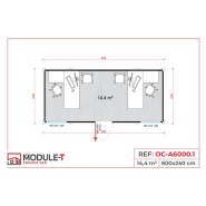 Bureau de chantier modulaire en kit - Avec ou sans sanitaire - Temporaire ou durable_2