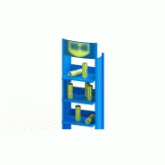 Présentoir mobile 4 étagères - métal - pour accessoires, bricolage et outillages_2