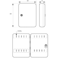 Boîte à clés Kibox 1 - Capacité 20 clés - Serrure à cylindre - Fixation murale - Thirard_2