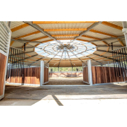 Marcheur suspendu couvert pour chevaux avec rond de longe - 6 à 12 chevaux - Réalisation sur mesure_2