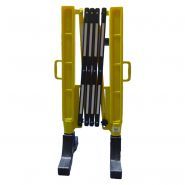 Barrière extensible 2m - en plastique, légère et maniable, coloris rouge/blanc ou noir/jaune_2