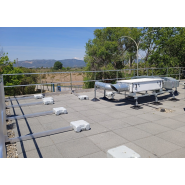 Garde corps autoportant pour toiture terrasse, constitué d'un montant profilé en aluminium - GM T22_2