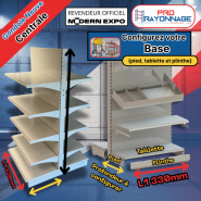 Gondole Centrale de magasin à configurer - Hauteur 1600mm, Longueur 1 330mm [NEUVE]_2