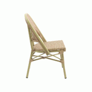 Paris - Chaise de bistrot en rotin synthétique bambou-naturel_2