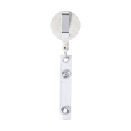 Porte-badge écologique en plastique et bambou - Fermeture bouton pression - Dérouleur et clip en métal_2