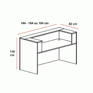 Bureau d'accueil Delta First monocolor - Mobel Linea - 144, Acacia foncé_3