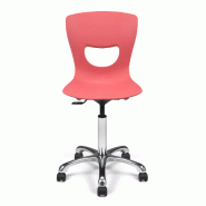 Chaise de bureau sur roullettes So Tivoli - P02, Placet d'assise tissu gris, Sans_2