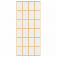 Vidaxl porte coulissante doré 90x205 cm verre esg clair et aluminium 155173_2