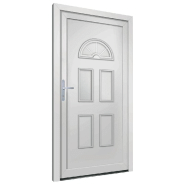 Vidaxl porte d'entrée blanc 98x208 cm pvc 3187913_2