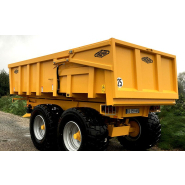Remorque deux essieux avec béquille et freinage hydrauliques