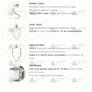 Batteur mélangeur Robotcoupe RM8 - 700W, cuve inox 7,6L et outils inclus_2