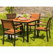 Table de jardin flamingo bois d'eucalyptus – MTF – carrée – 2nab2157_2