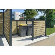 Abris poubelles à toit arrondi ou plat pente arrière - Série ATP - Sur mesure avec options et dimensions personnalisables_2
