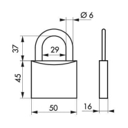 Cadenas à clé inox 50 mm - THIRARD - Corps et anse inox, mécanisme à goupilles, clé prisonnière_2