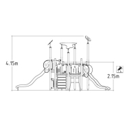 Aire de jeux UniPlay Nabi avec hauteur de chute de 2150 mm
