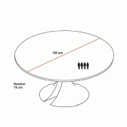 Table de réunion ronde Ola - Martex - 125, Anthracite, Noyer_2