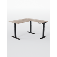 Bureau d'angle électrique réglable en hauteur de 62,5 cm à 127,5 cm - Plateau ESSENTIAL - TRIPOD PRO_2