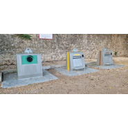 Conteneur d'apport volontaire enterré avec cuvelage en béton de classe XS3_2