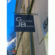 Enseigne drapeau Alu Dibond Effet Pochoir - L 70 x H 70 cm (carré)_2