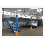 Plateforme de stockage métallique démontable et autoportante - Mezzanine industrielle pour ateliers et entrepôts_2