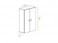 Armoire mi-haute bicolore portes battantes CASTA L100xH159 - Deskissimo_2