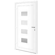 Vidaxl porte d'entrée blanc 110x210 cm aluminium et pvc 3157067_2