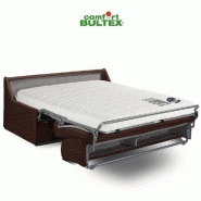 Canapé lit convertible express Compacto avec matelas Comfort Bultex® 140x195cm - Tissu Néo marron_2