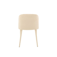 Chaise de réunion Cheza beige - tissu velours ultra doux - piétement métallique - assise rembourrée_2