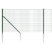 Vidaxl clôture en treillis métallique et piquet d'ancrage vert 1,1x10m 154098_2