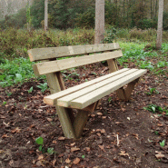 Banc en bois forestier_2