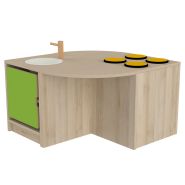 Ensemble tout équipé angle arrondi - 4 modules - Réf. JI.IC10 - Pour crèche et collectivité_1