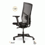 Fauteuil de bureau haut de gamme avec dossier résille - Noir_2