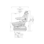 Siège de tracteur - Grammer AG - Maximo Comfort Plus tissu agri - Course de la suspension : 100 mm - 56076_2