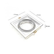 Cadre orientable encastrable - pour ampoule LED AR111 - réf AR111ENCB1 - disponible en noir_2