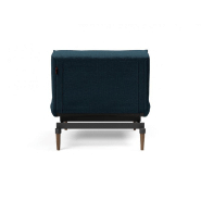 Innovation Living - Fauteuil Splitback Styletto Convertible Lit 90x115 cm - Pieds Fuseau Noyer - Tissu Argus Navy Blue_2