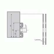 Lanière orange 2280 x 190 x 2 mm - Pour extrémité de rideau chambre froide positive - Marque Fermod_2