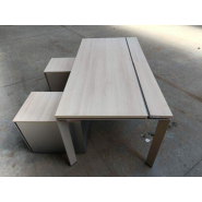 Bureau droit avec Passe Cable Steelcase 140 x 80 cm - Design élégant et minimaliste d'occasion_2