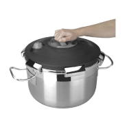 Cocotte à pression professionnelle inox 18/10 CHEF LUXE - 22 L - Compatible tous feux, avec système d'ouverture facile_2