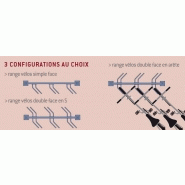 Support cycles modulable convivial - rangement en épi - simple et double face - acier peint sur galva_2
